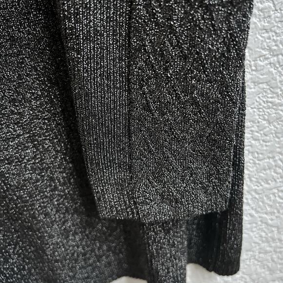 Ramy Brook Womens Donella Mock Neck Metallic Sweater Top Sz XS ? Ribbed Stretchy - Picture 7 of 8